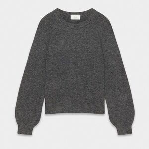 Aritzia Wilfred Sonder Heather Charcoal Crewneck Sweater